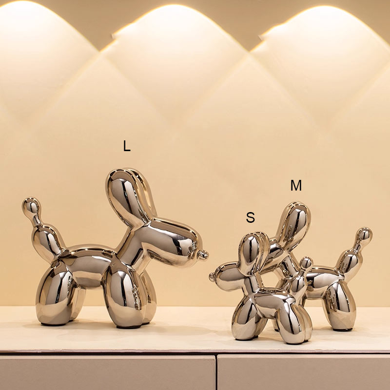 ประติมากรรมเซรามิคสีเงินบอลลูน - Quiet Luxury Lifestyle บทวิจารณ์และราคา